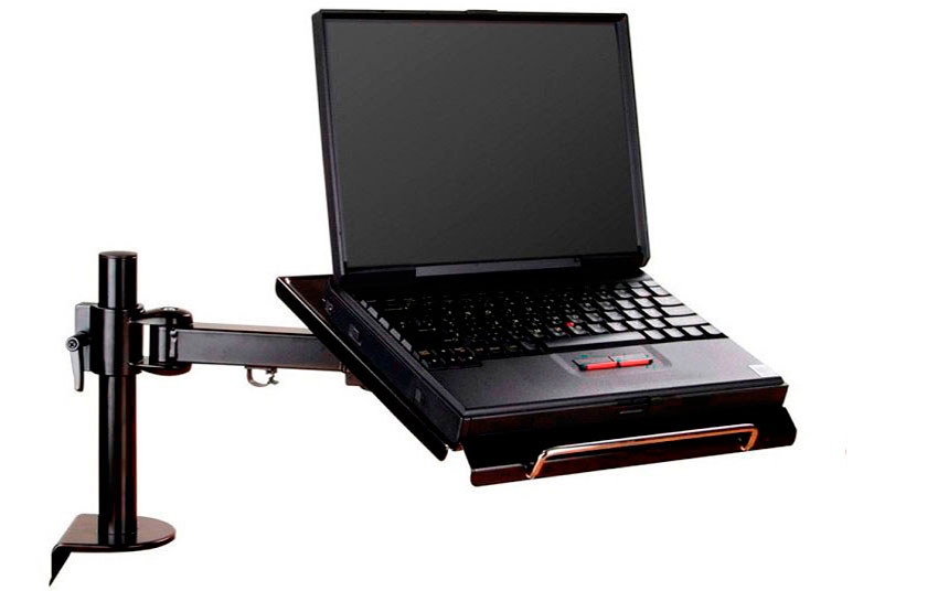 Soporte ajustable al escritorio computador portatil ergonomico varias posiciones | Bases y Ltda