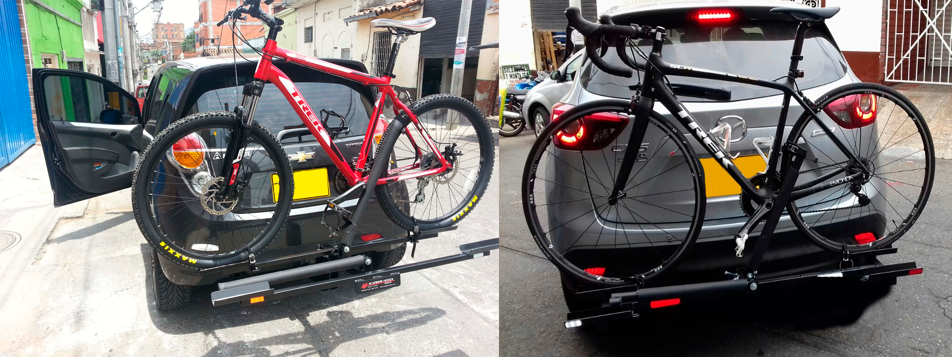soporte transporte de bici empotrada el carro