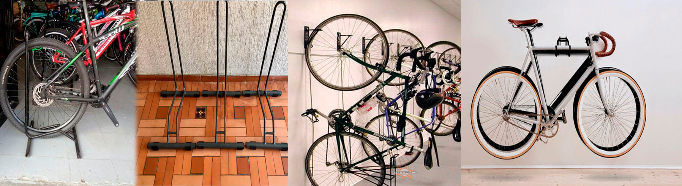 soportes de piso pared o anclados para bicicletas