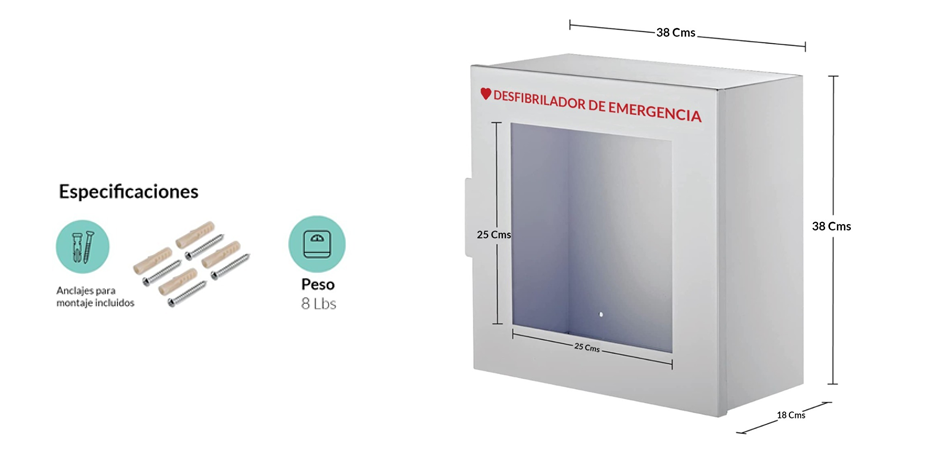 caja gabinete seguridad desfibrilador