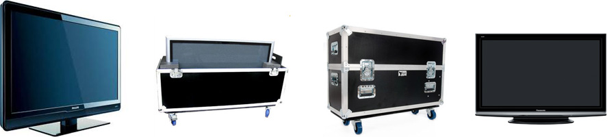 Flight Case o racks para pantallas televisores LCD Plasma LED