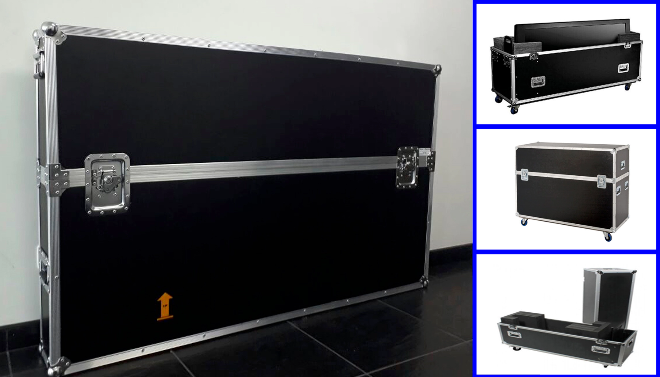 Rack movil para el transporte de televisores o monitores industriales