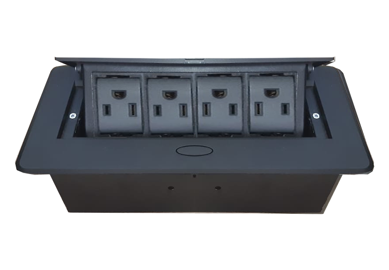 caja de conexiones estandarizada para 4 puertos electronicos