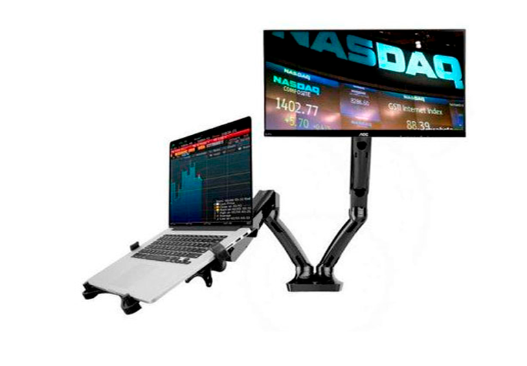 Instalacion soporte brazo para para laptop y monitor