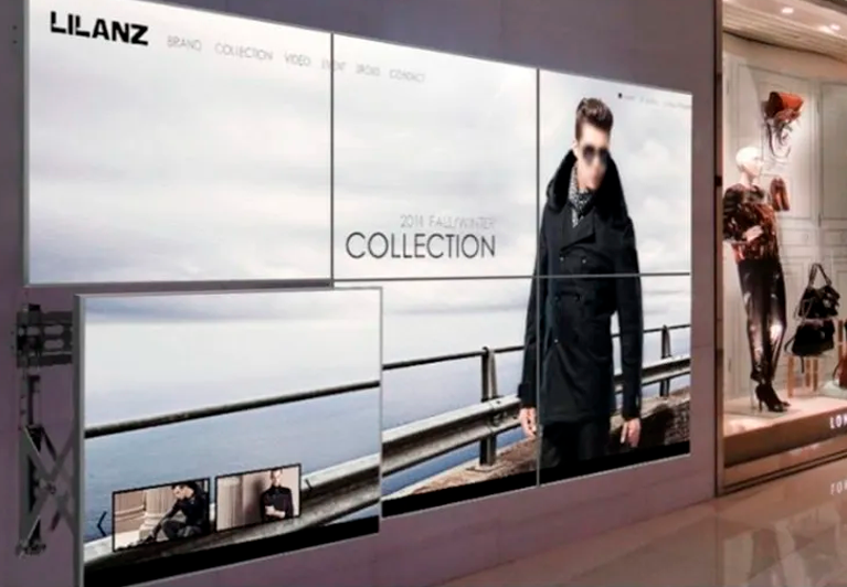 Soporte de pared industrial tipo push para videowall