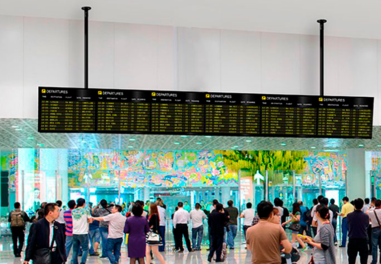 Instalacion soporte de techo para videowall