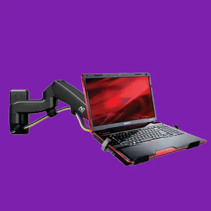 Soporte de pared con brazo retráctil para laptop