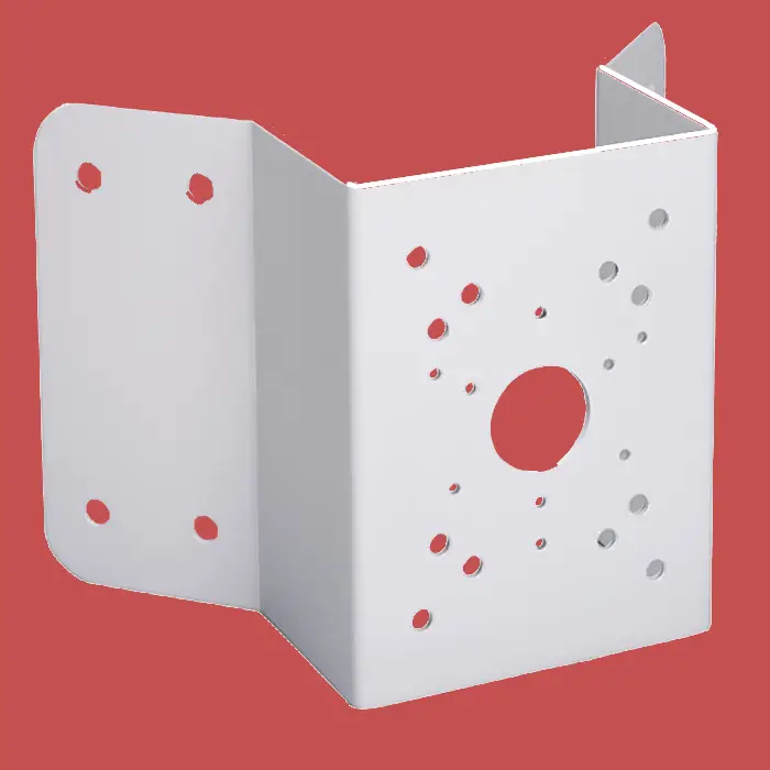 Soporte metálico para cámara de vigilancia en pared