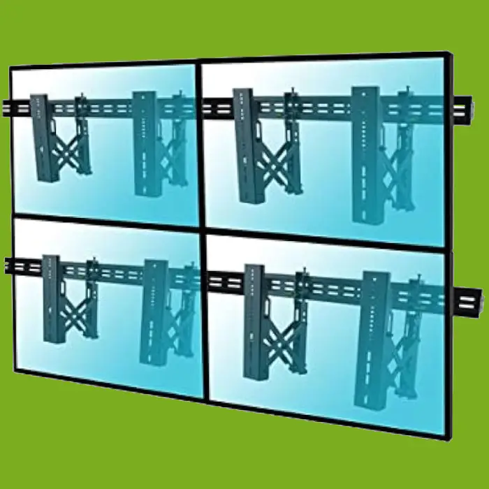 Soporte modular instalado con videowall de pantallas LED
